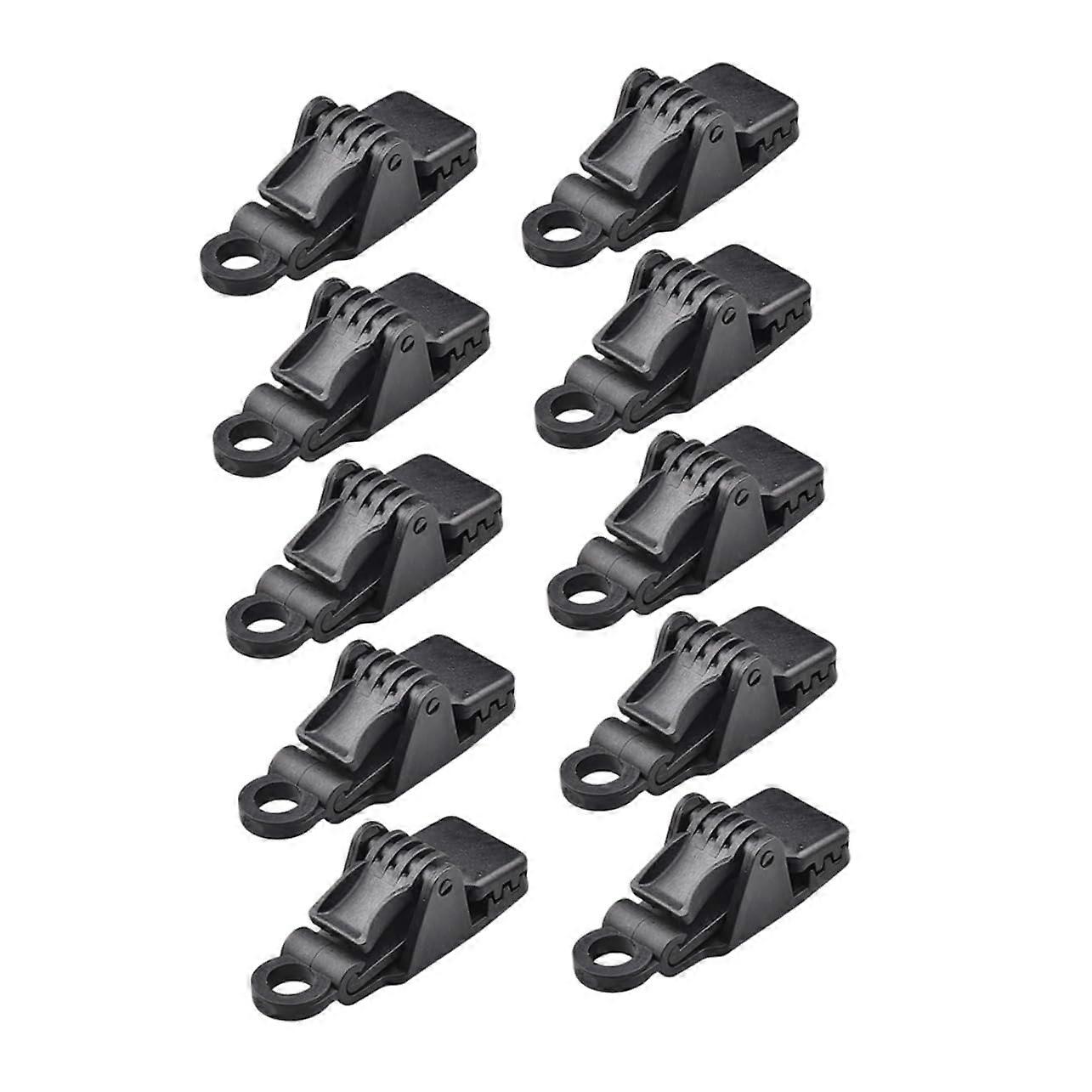 10 Waterproof Tent Clips - Durable Plastic Clamps for Camping, Fishing, and Outdoor Use - Easy to Use and Versatile