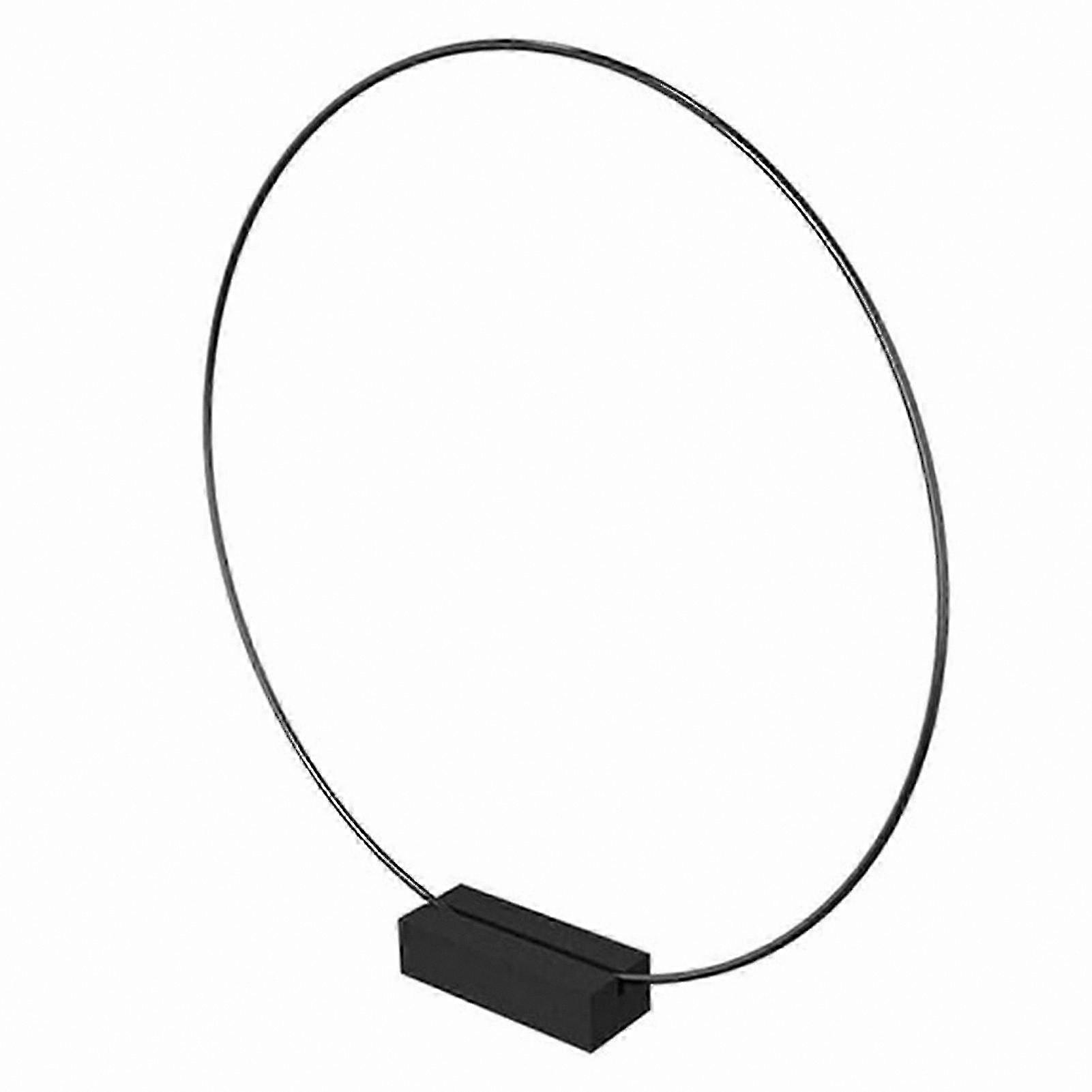 Golden Metal Wreath Frame with Black Stand for DIY Decorative Crafts and Table Centerpieces Luster Surface Round Craft Holder Garland Base