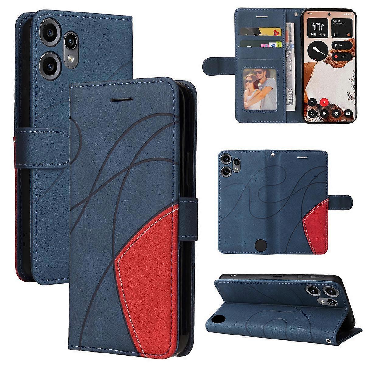 Dual-color Splicing Flip Leather Phone Case