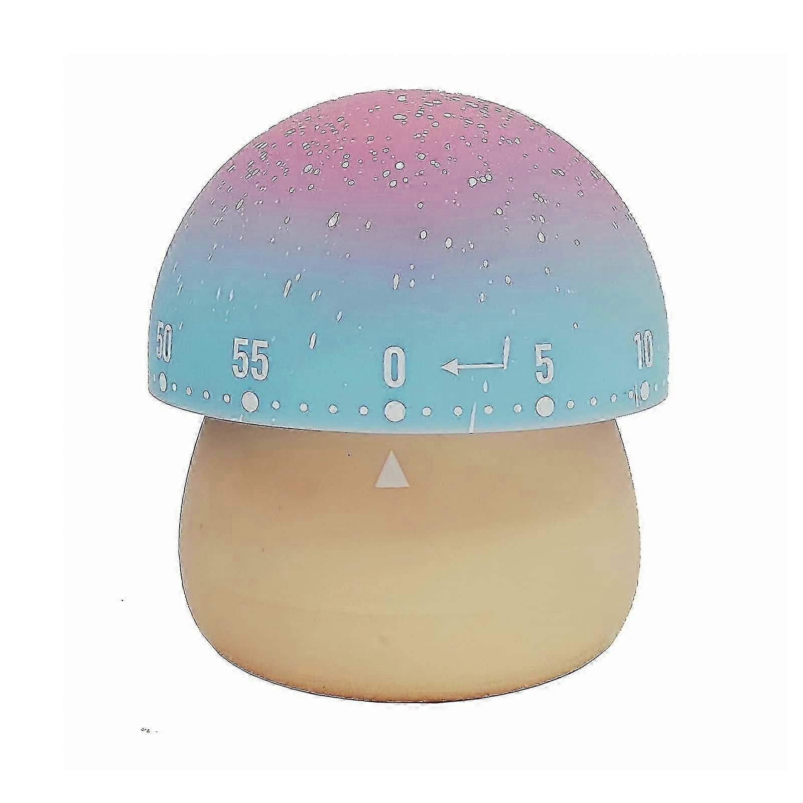 2024Mechanical Kitchen Timer, Cute Mushroom Timer for Kids, Wind Up 60 Minutes Manual Timer (Beige Base)