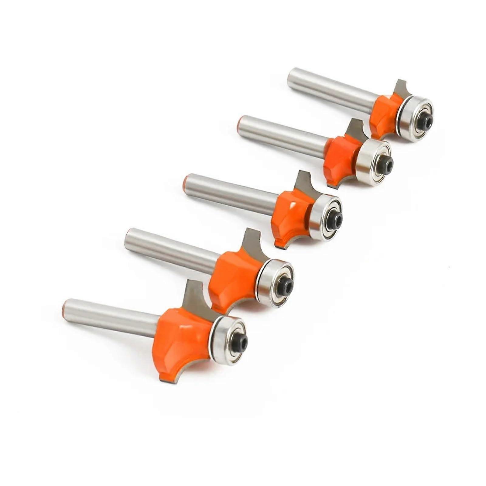 Boring bits 1 piece 1/4 6mm shank corner round over router bit with bearing milling cutter for wood woodworking tungsten carbide