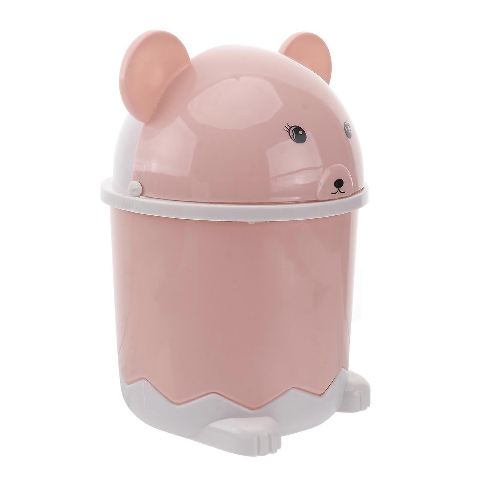 2Pcs Mini Garbage Can For Home Use Versatile Waste Storage Round Desktop Holder In Random Color For Easy Cleanup