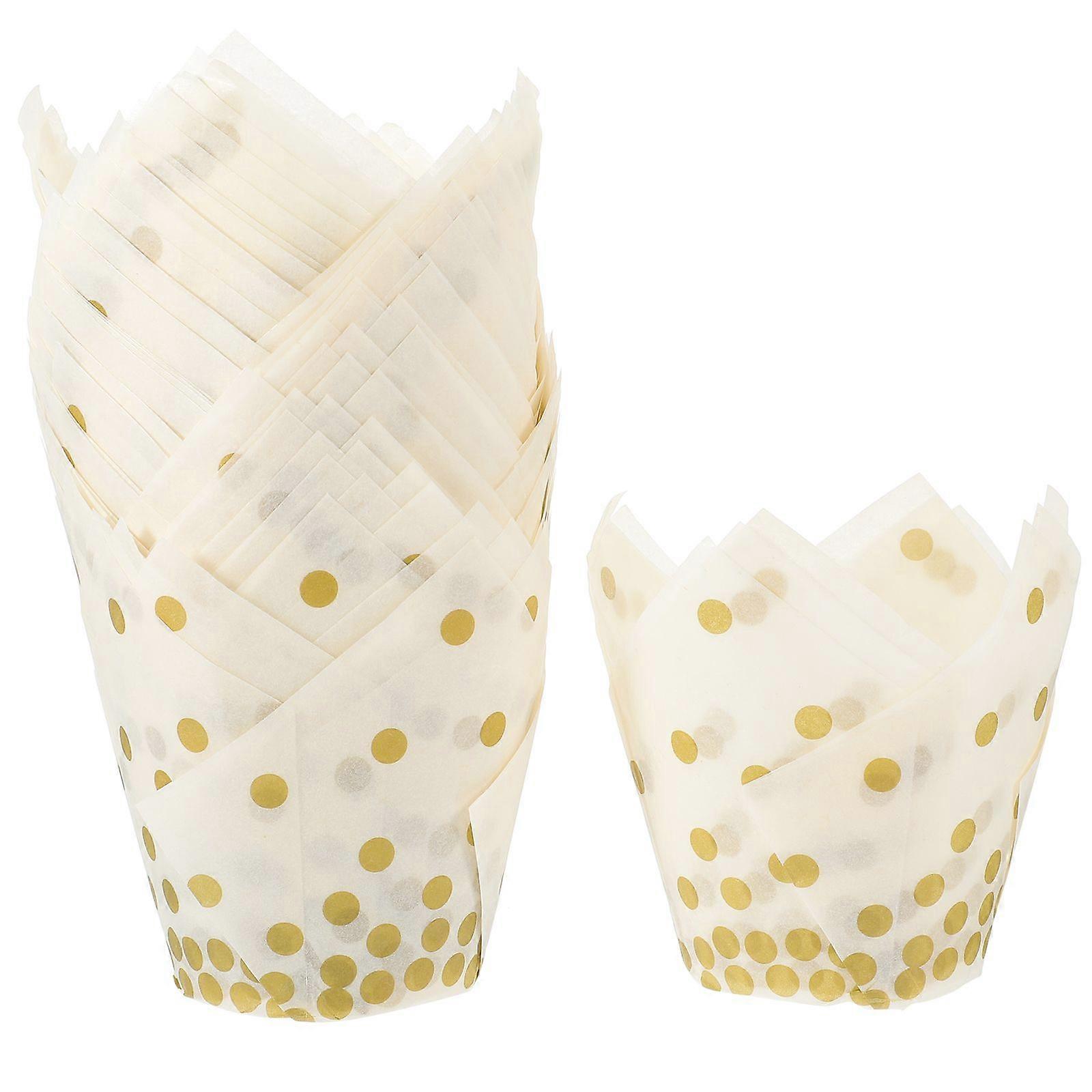 50pcs Baking Cake Paper Liners Muffin Baking Cups Decorative Cupcake Wrappers Oil-proof Cupcake Holders