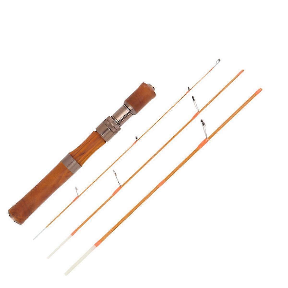 Ultralight Carbon Fiber Fishing Rod with Wood Handle for Fast Trout Fishing, Lure Pole with 1.5-9G Line
