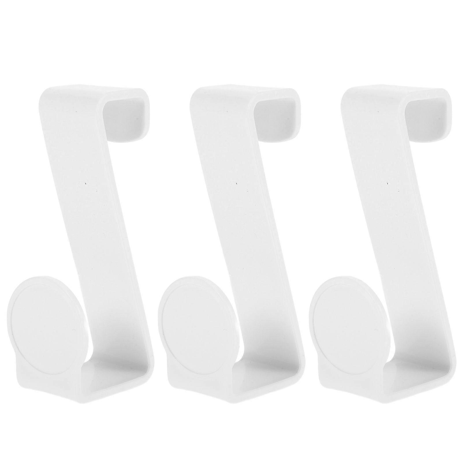3pcs Potty Hook Multifunctional Plastic Hanging Hook Punch Free Cabinet Hook