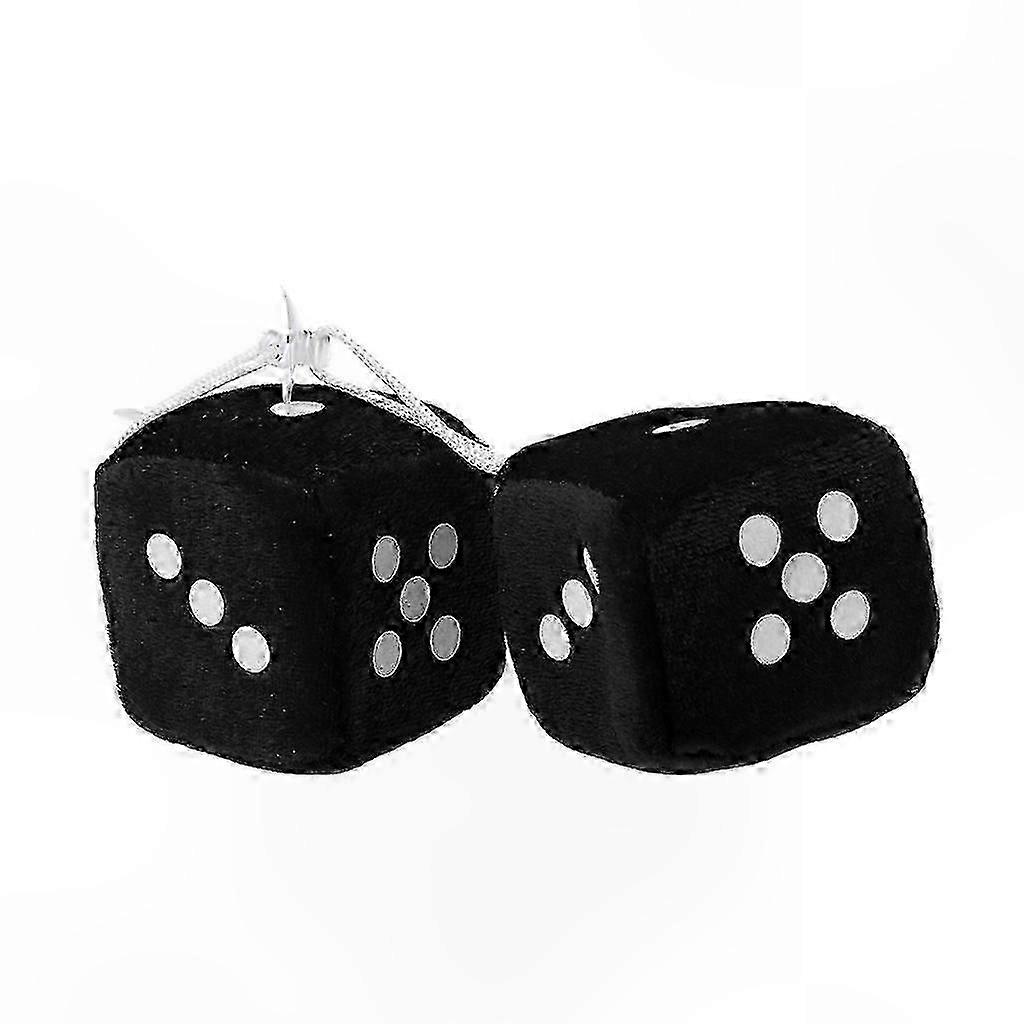 Fuzzy Dice Dots Car Mirror Hanger Decoration Accessory for Vehicle Styling