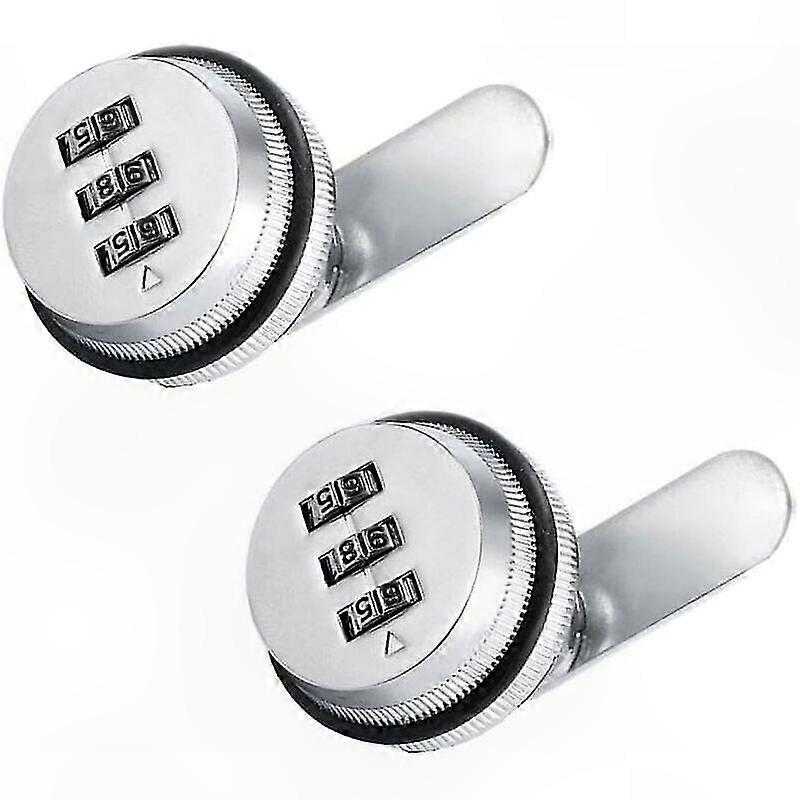 Silver Combination Locks, 2 Pack Password Code Security for Boxes, Drawers, Mailboxes, Doors, and Furniture