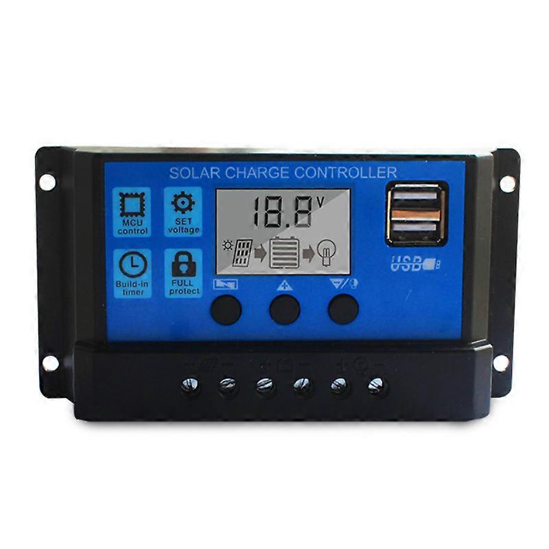50A Solar Charge Controller 12V/24V Automatic Identification LED Display PWM Solar Battery Charge Controller