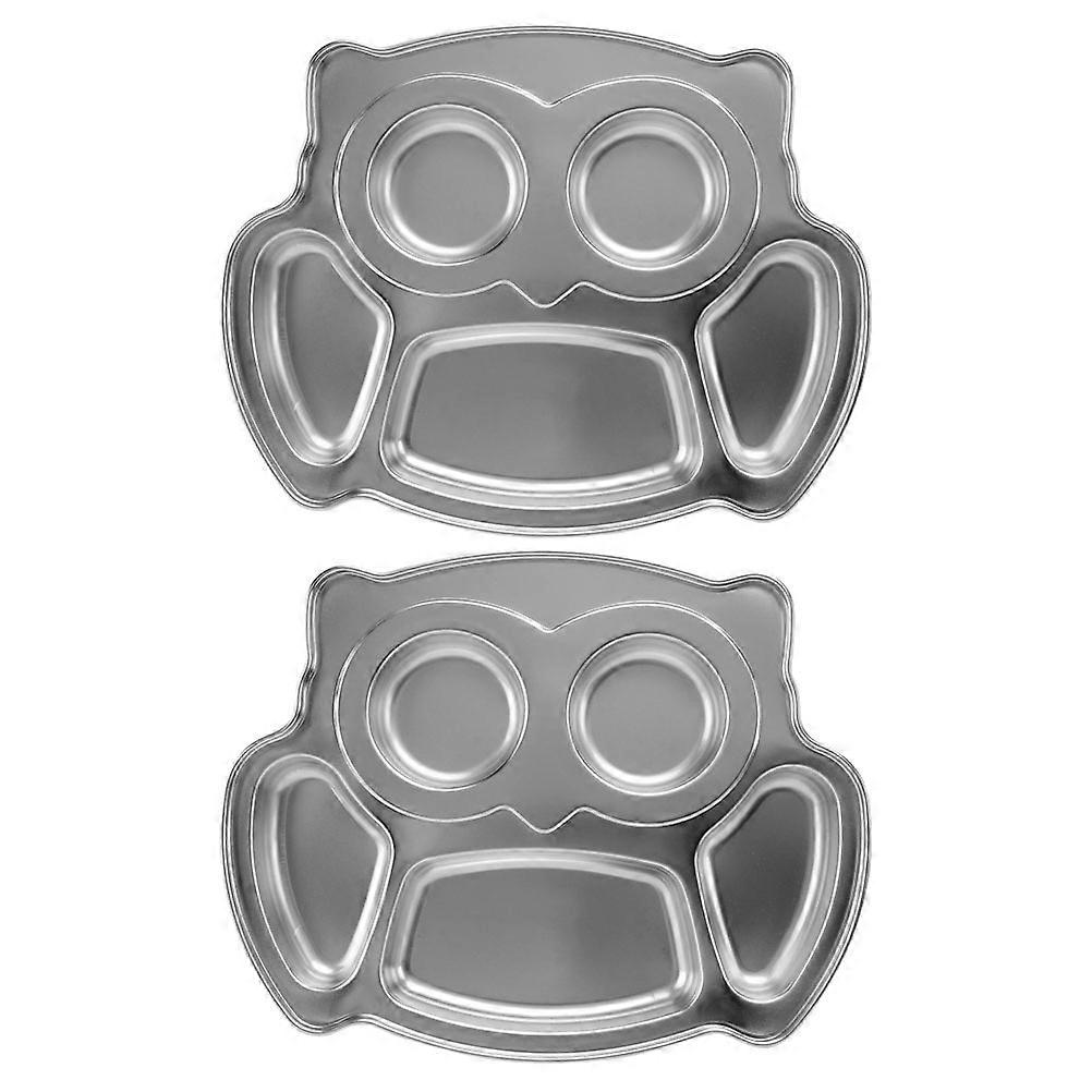 Stainless Steel Divided Food Plates with Compartments, Temperature Resistant & Dishwasher Safe, Lightweight & Portable for Mealtime