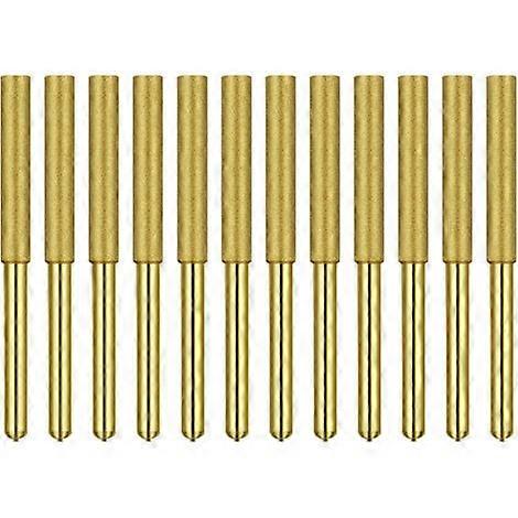 12Pcs Titanium Diamond Sharpening Wheels Chainsaw Sharpener, 4.0mm - 4.0mm