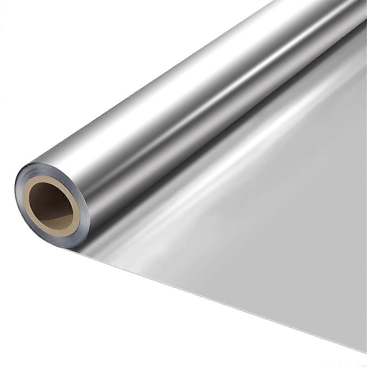 لفة رقائق الألومنيوم للحرف اليدوية - 0.02 مم ورقة معدنية فضية ، رقائق قصدير متعددة الأغراض للفن ، الهدايا
