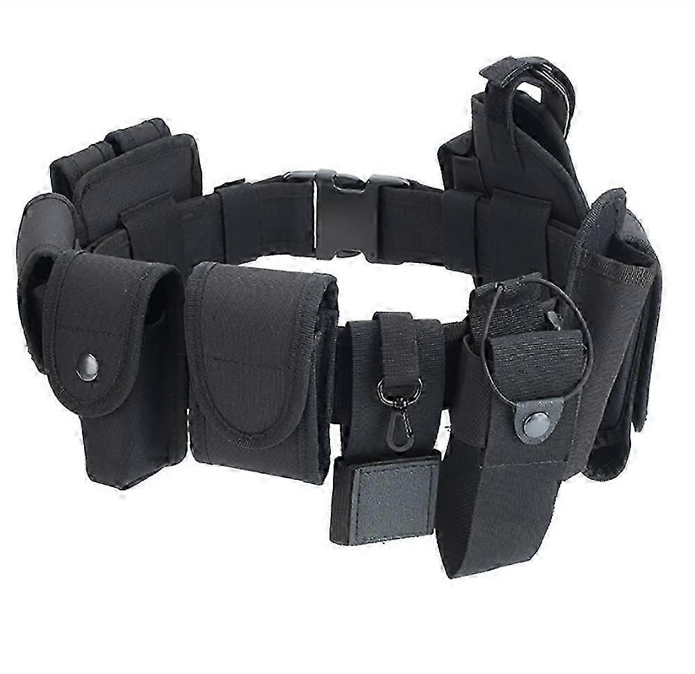 Tactical Police Guard Equipment Duty Utility Kit Belt with Pockets System Holster Outdoor T
