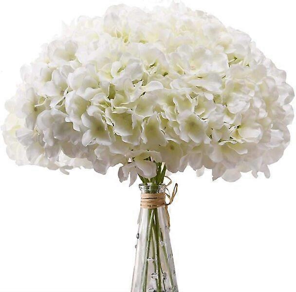 Artificial hydrangea, 1 ivory-colored flower, suitable for a variety of decorative scenes