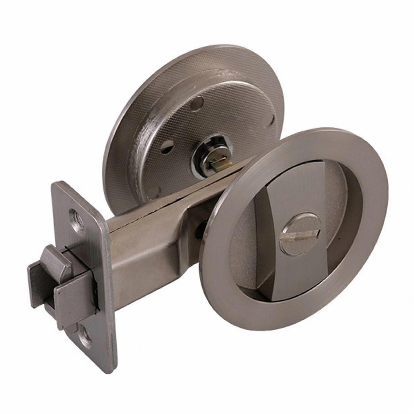 Round Sliding Door Lock with Invisible Design for Bathroom Use Resistant to Rust and Wear