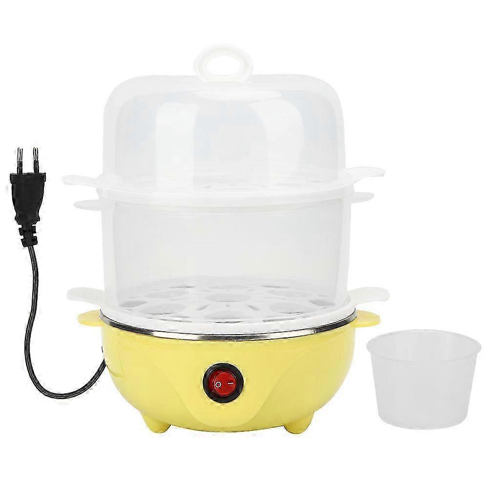 Mini Double Layer Egg Boiler, Kitchen Cooking Machine, EU Plug 220V