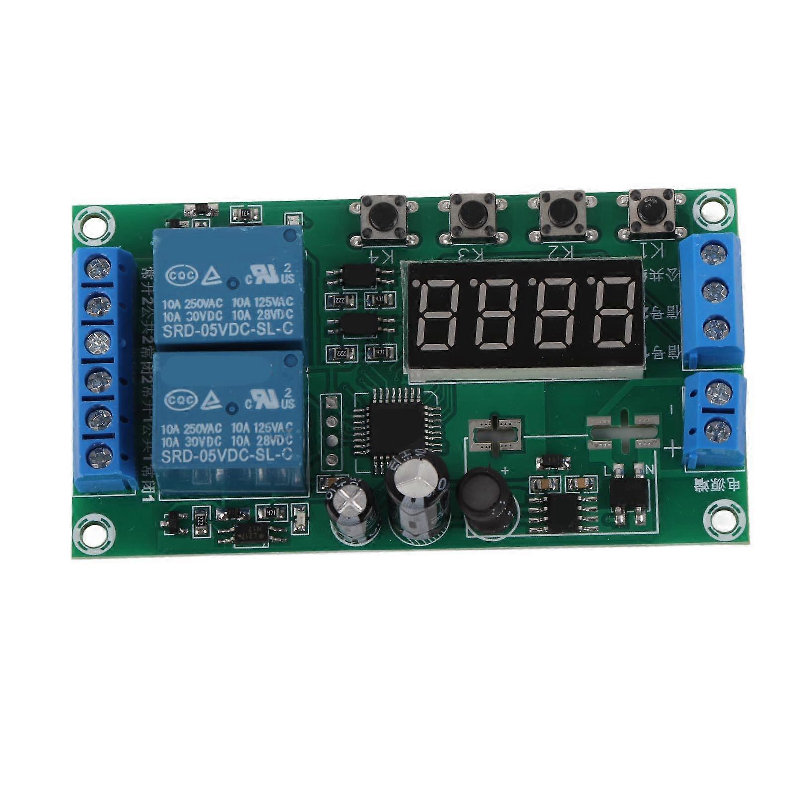 2-Channel Delay Relay Module DC7-30V Pulse Trigger for Controlling Solenoid Valve Timing and Automation Control