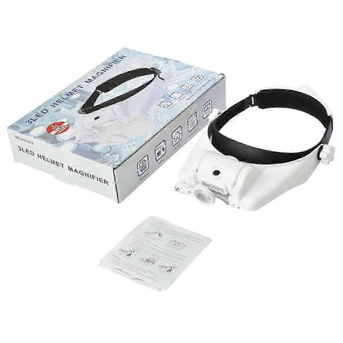 Illuminated Magnifying Glass with 3 Lens for Close Work, Jewelry