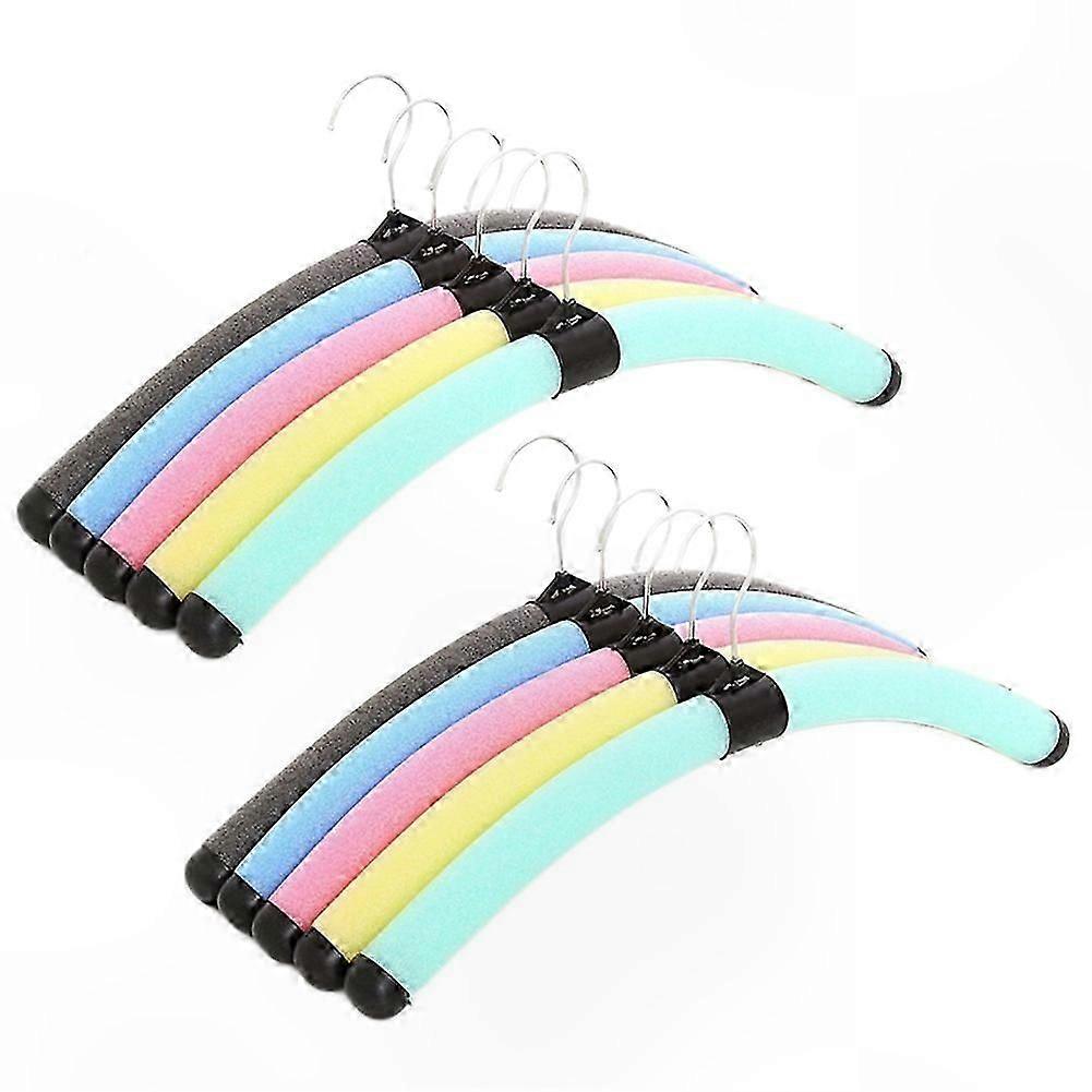 Flexible Colorful Foam Hangers for Organizing Pants and Shirts Efficiently