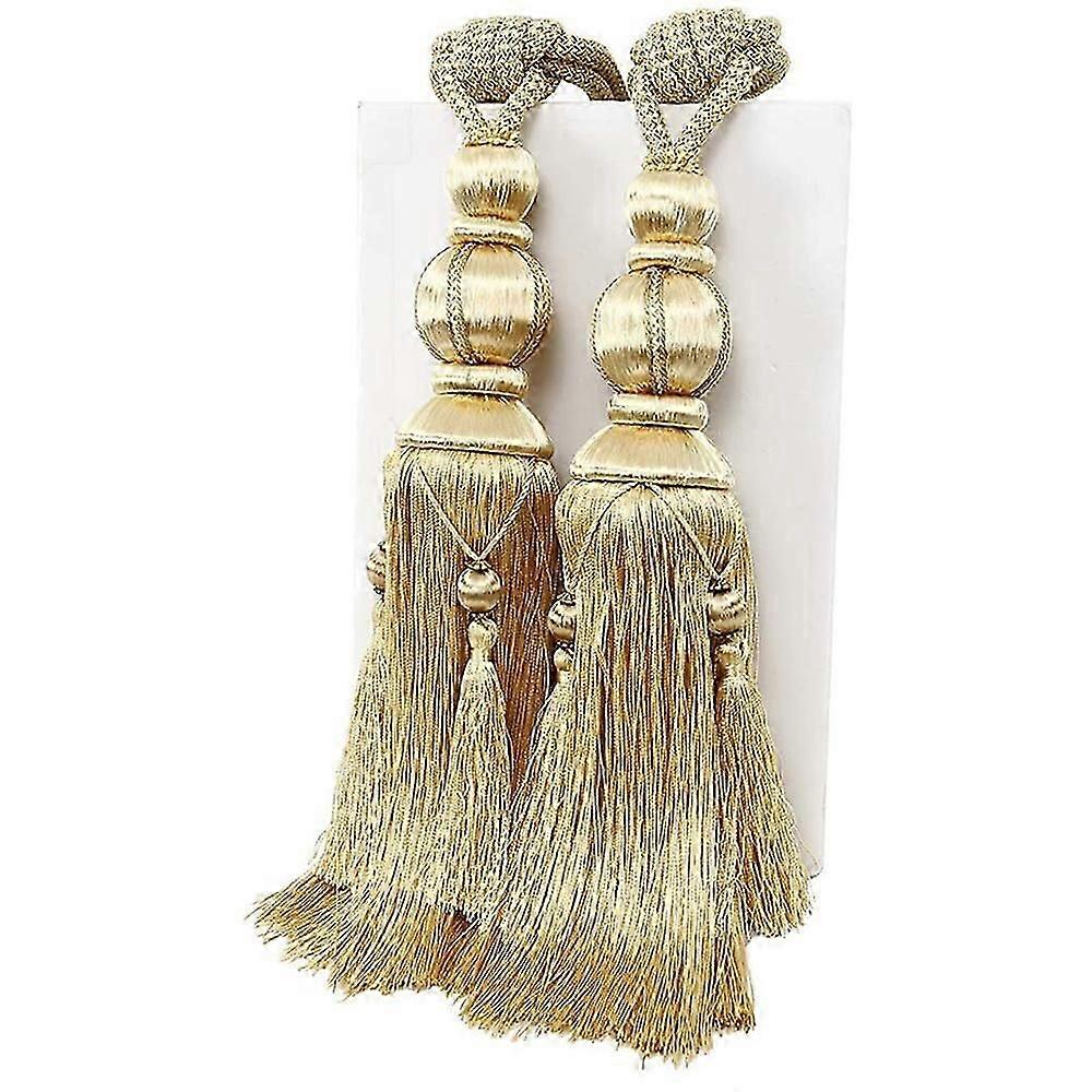 2pcs Lantern Single Hanging Ball Tassels Curtains Buckle Sling Binding