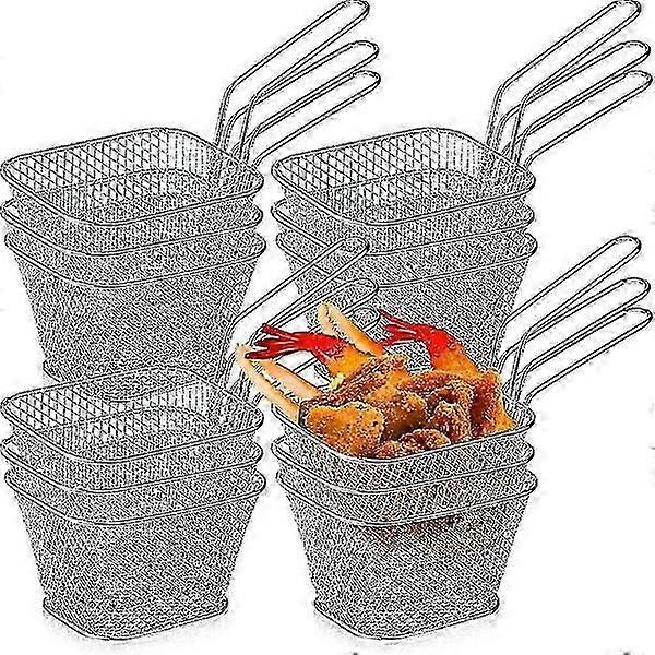 Frying basket, chips holder, mini basket, food baskets for serving, reusable fryer basket. Cs fast