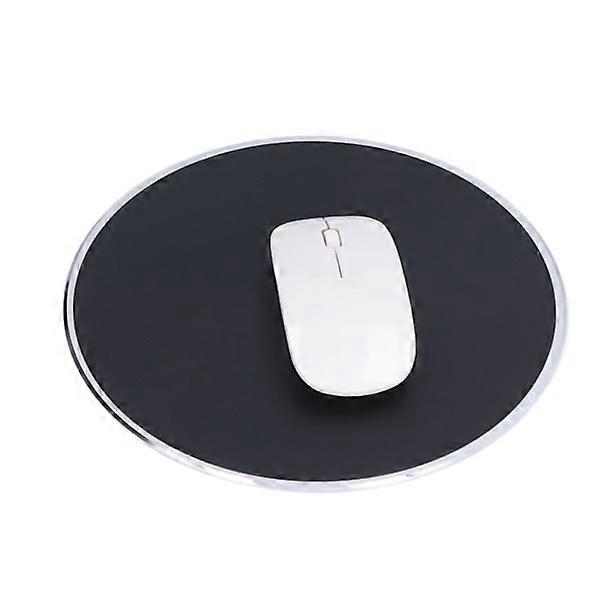 Mouse Pad Anti Slip Design Accurate Control Softer Edges Easy to Clean Round Mouse Pad for Home Office Game Black