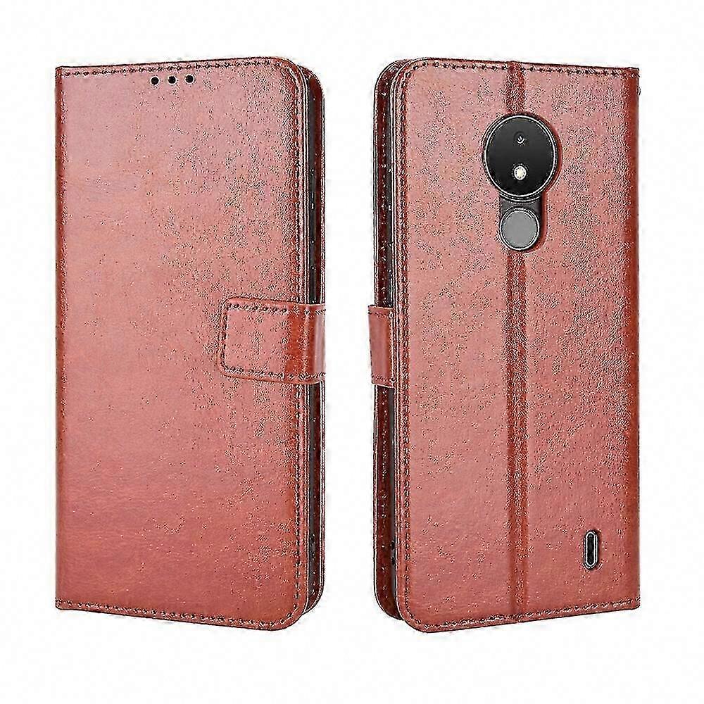 Magnetic Leather Wallet Flip Cover Case Compatible with Nokia C21
