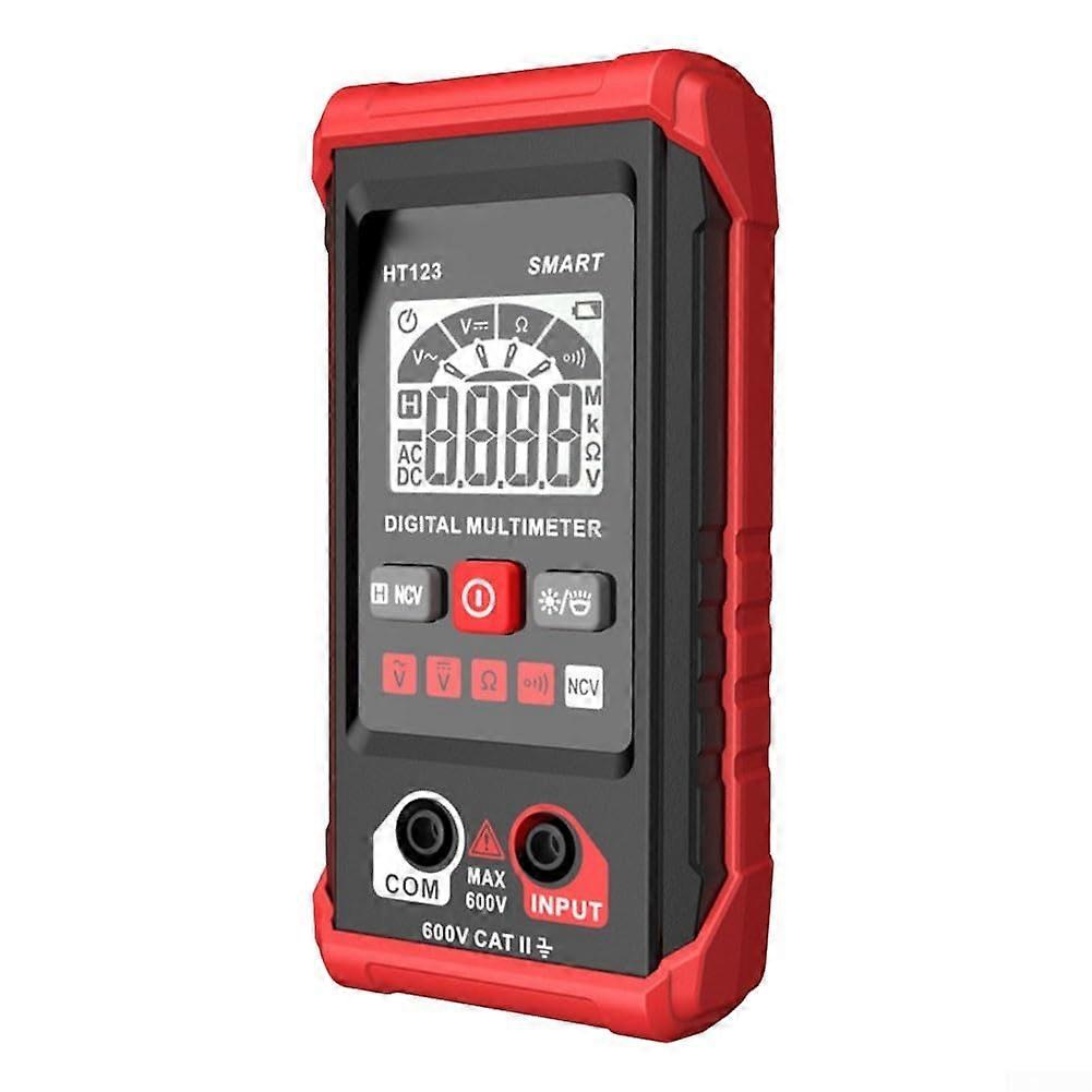 HT123 Digital Multimeter, Precision Mini, NCV Probe, 2000 Counts, Backlit Display, Auto Range, 118 x 58 x 26 MM