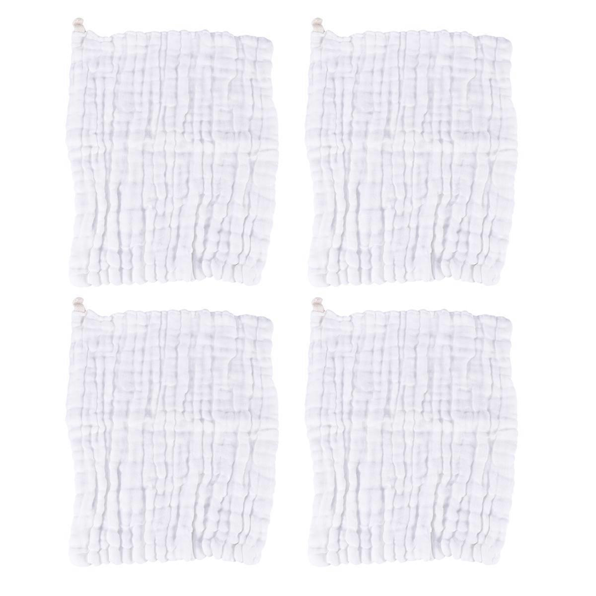 Pure Cotton Handkerchief for Baby Use 4Pcs Soft Absorbent Gauze Bib Towel