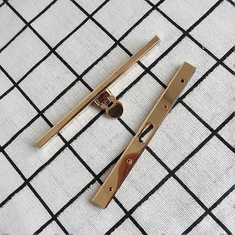 6pcs 11 4cm Straight Alloy Purse Frame Wallet Clasp Coin Bag Lock for DIY Craft Handmade Golden