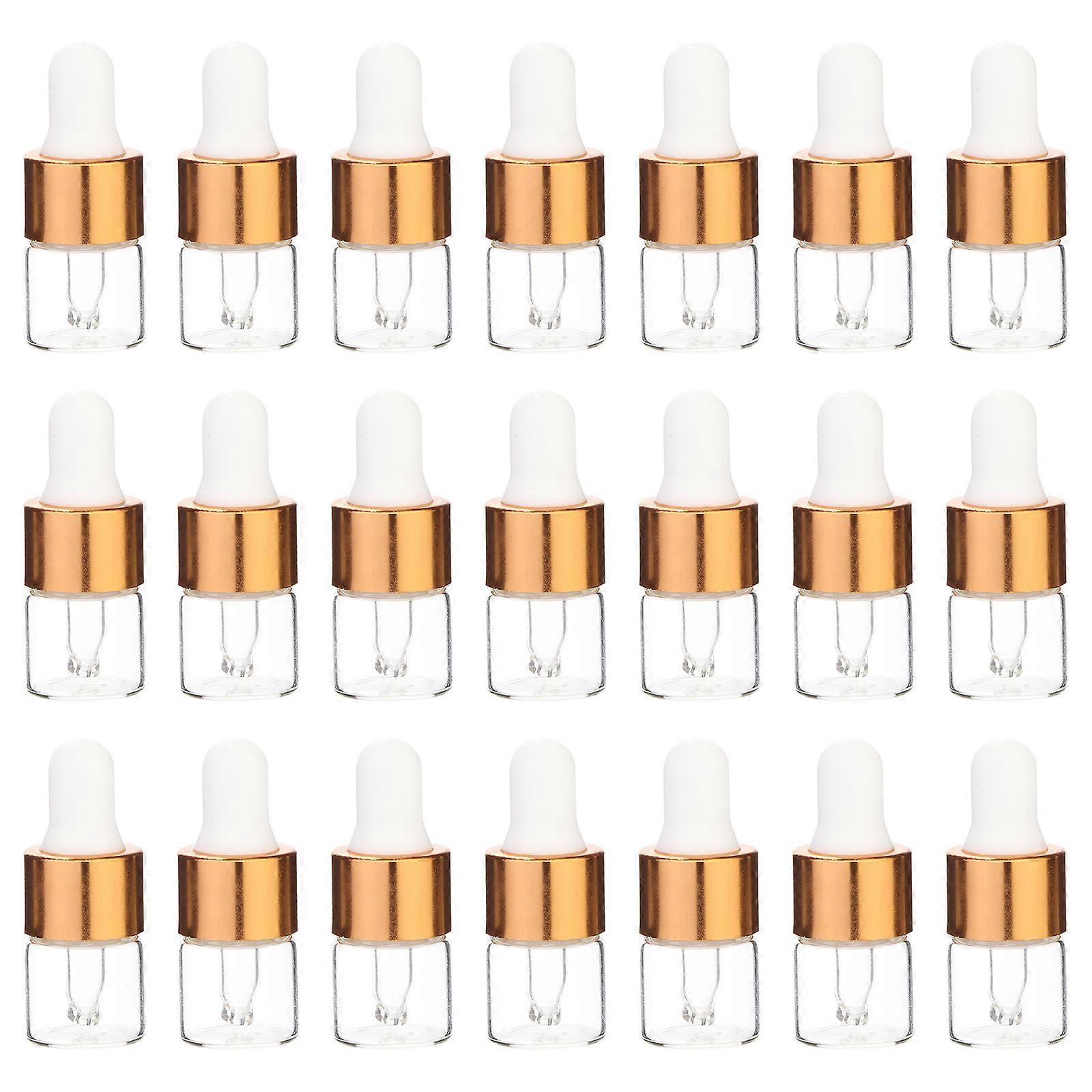 100pcs Refillable Essential Oil Dropper Bottles for Home Use Made of Durable Glass 1ML