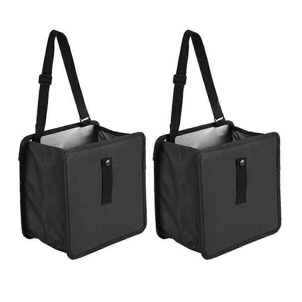 Backseat Organizer Seatback Organizer Car Garbage Can Daily Driving Oxford Cloth Prevent Garbage Overflow 2Pcs