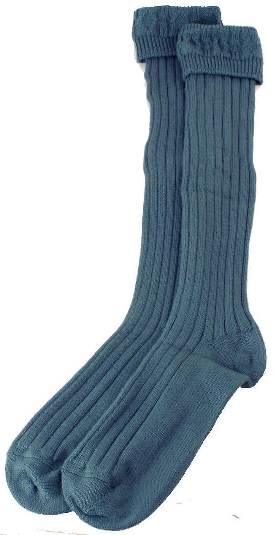 Locharron of Scotland Harris Kilt Hose - Ancient Blue