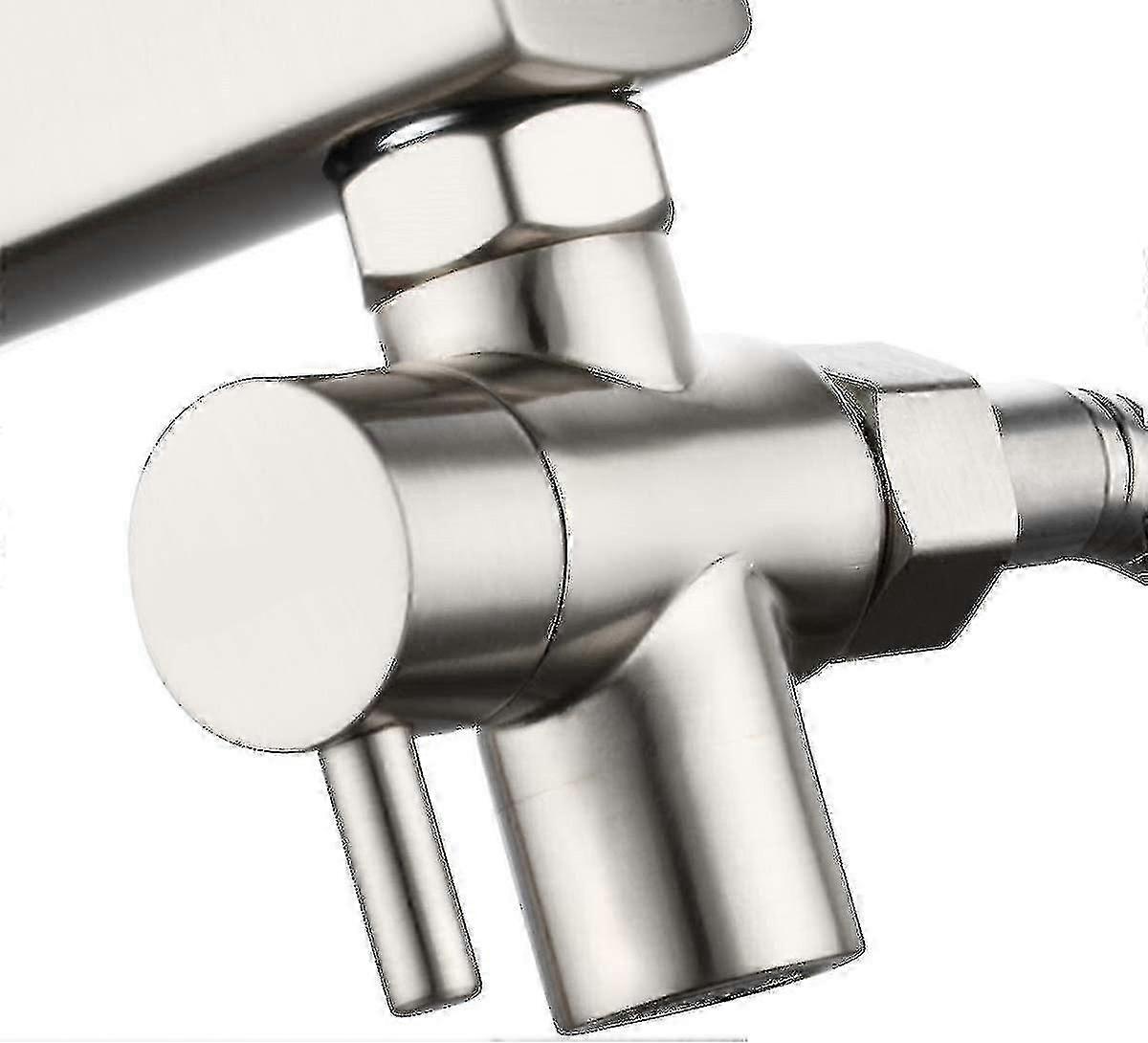 Messing vaskventil omkasterkran splitter, kranadapter 3-veis kran omkasterventil, krom