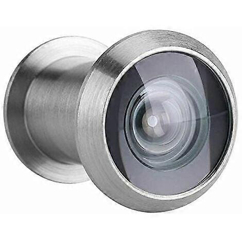 Door Viewer Peephole for Front Door Security 220 Degree Wide Angle with High Strength Protective Cover(Brushed Silver)