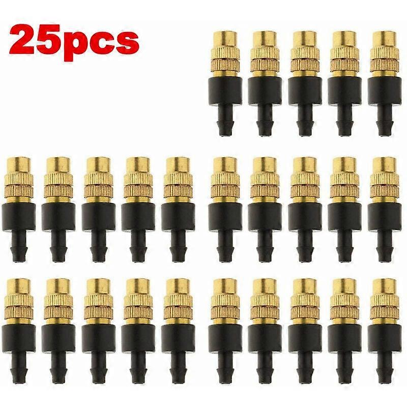 25PCS Copper Atomizing Nozzle Copper Nozzle for Garden Drip Irrigation