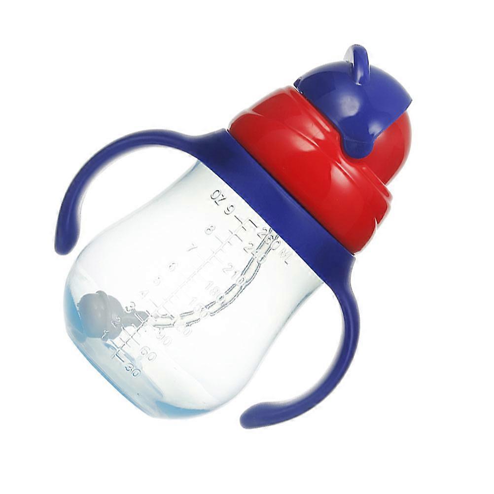 Baby Water Bottle Leak-Proof Straw Cup for Baby Use 1Pcs Blue Design