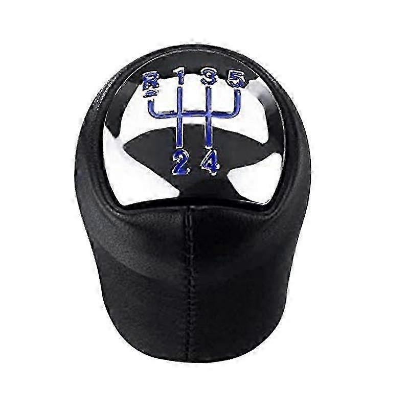 5 Speed Leather Manual Car Gear Shift Knob Shifter Lever For Ii Twingo Kangoo Logan Blue (haoyi)