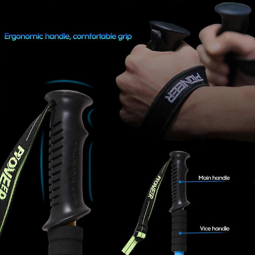 Anti-shock 3-Section Telescopic Trekking Pole 25.6-53.1in Adjustable