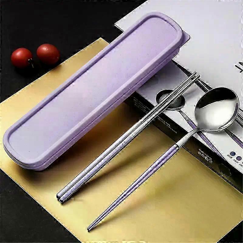 304 Portable Cutlery Set Dinnerware Tableware Set High Quality Stainless Steel Fork Spoon Chopsticks Travel Flatware With Box 2025