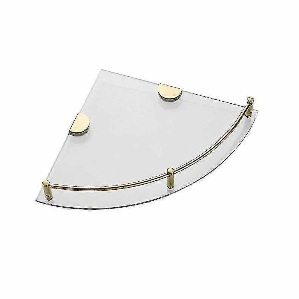 Wall Mounted Tempered Glass Corner Shelf for Bathroom Storage
