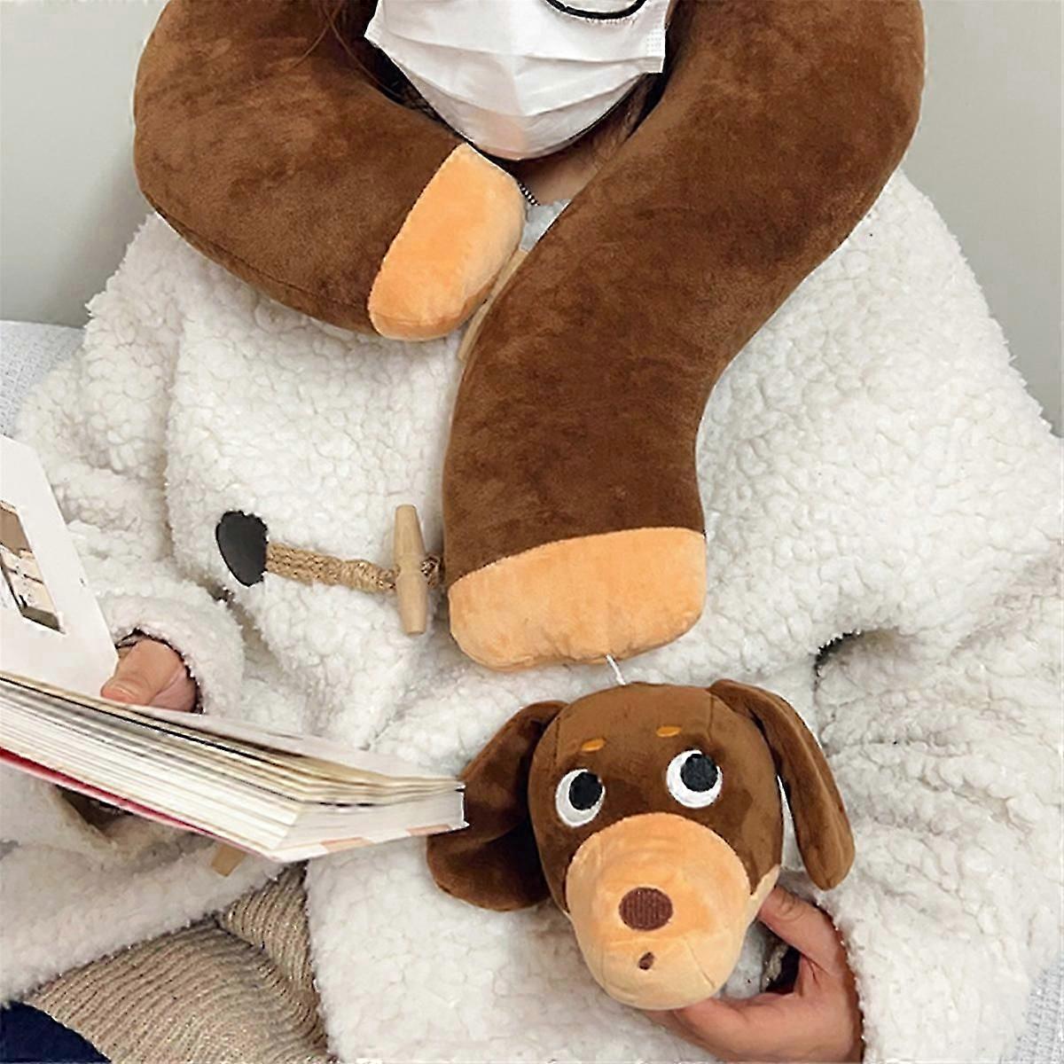 Dachshund Question Mark Pillow Long Nap Pillow Student Dormitory Airplane Travel Neck Pillow New Ye