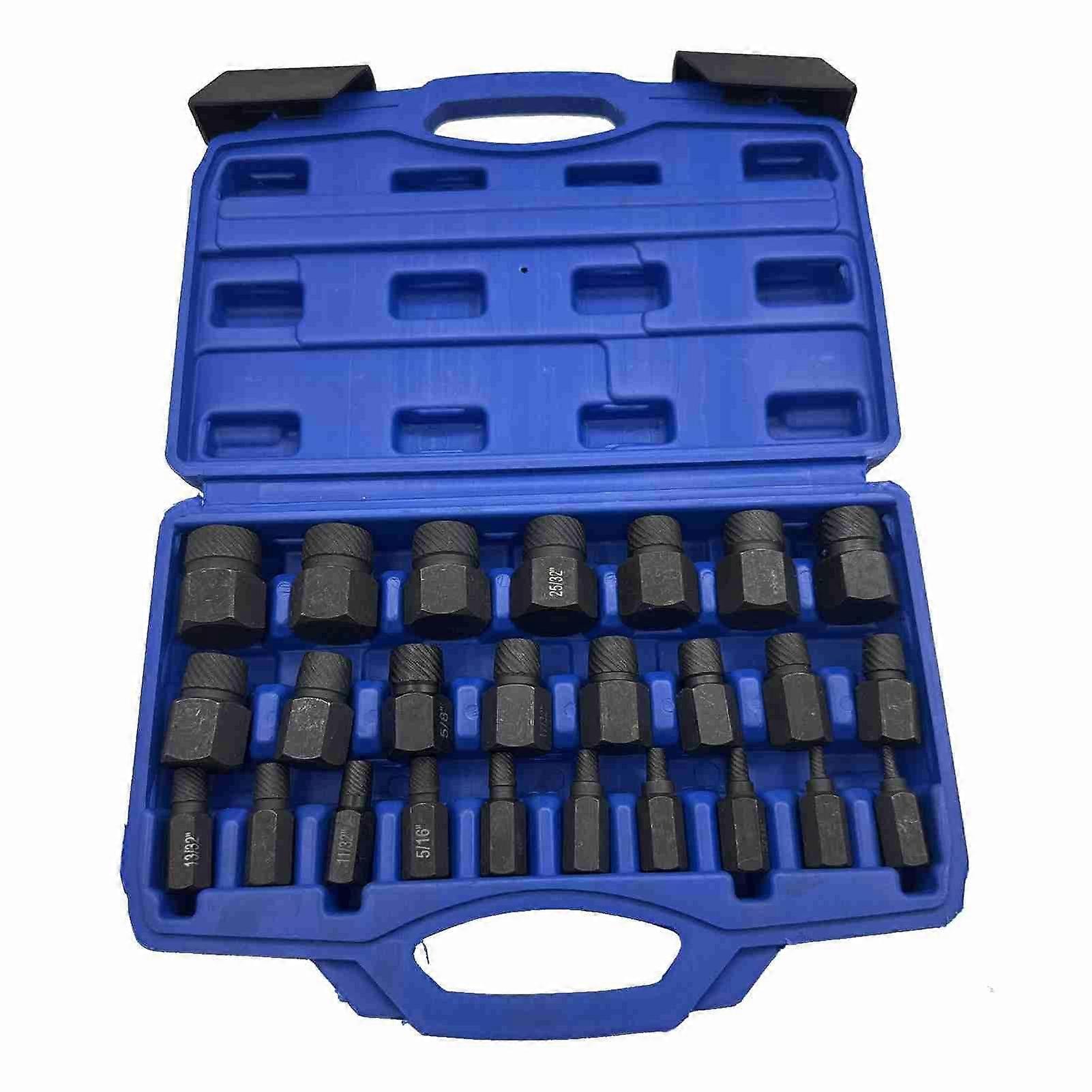 25PCS Hex Screw Extractor Set High Hardness 40Cr Multi Functional Damaged Broken Screw Bolt Remover