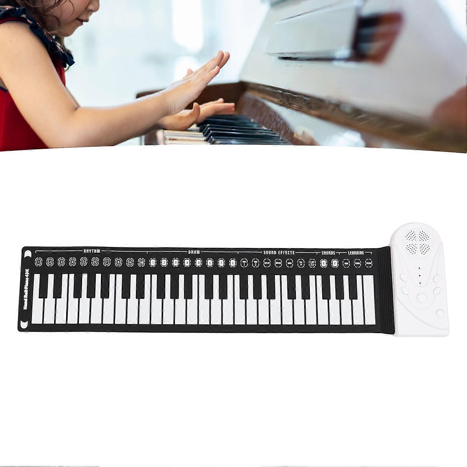 49-Key Foldable Roll Up Piano Keyboard Portable with Speaker