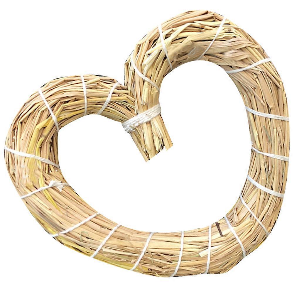 5Pcs Straw Ring for DIY Wreath Craft Beige Woven Straw Decoration