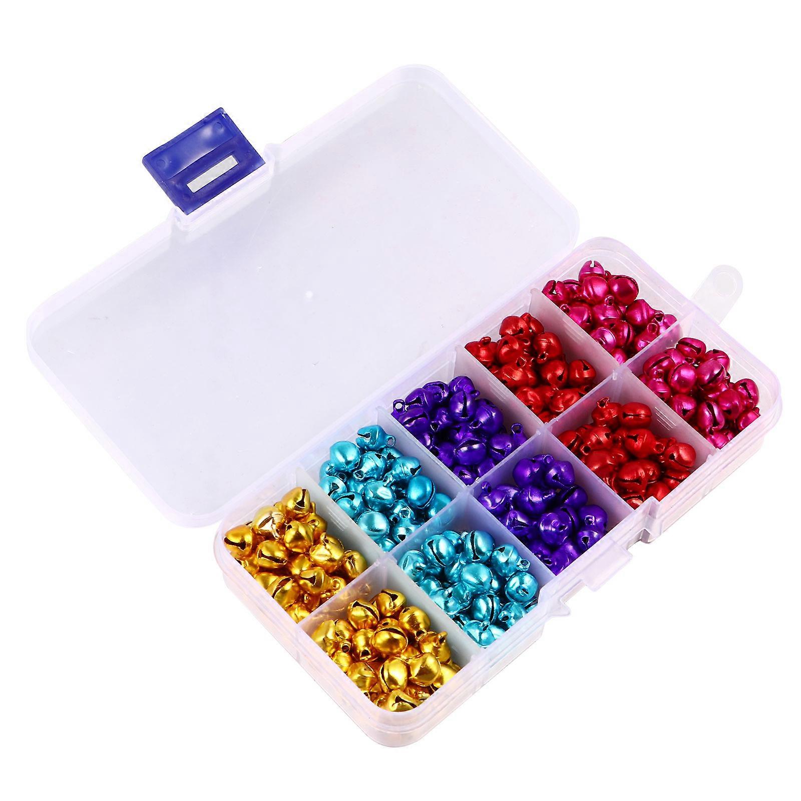 Christmas Bells Metal Bells for DIY 1 Box Assorted Color Aluminum Material