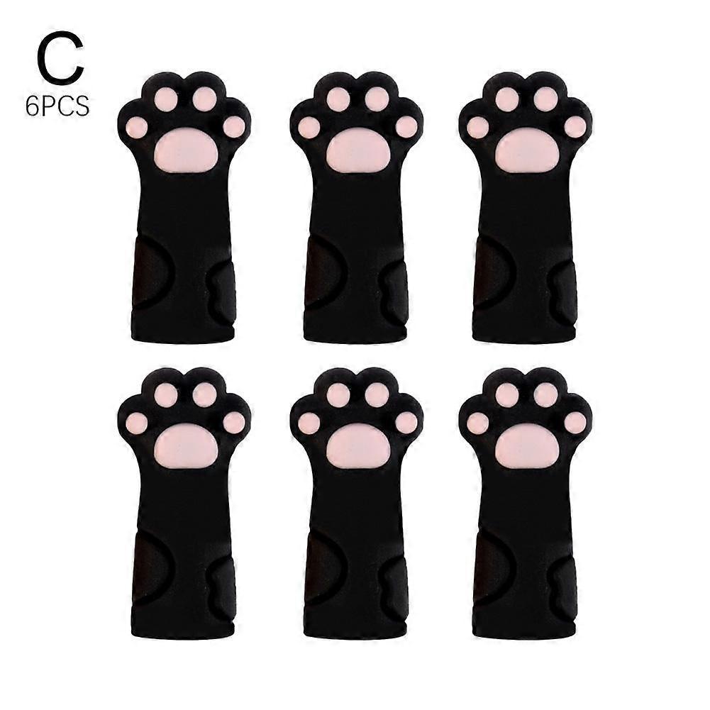 6pcs Cat Paw Knitting Needle Tip Stoppers, Cute Knitting Needle Point Protector