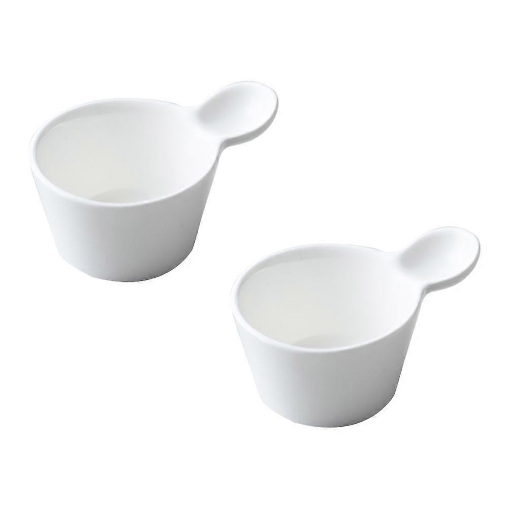 Seasoning Jar Cooking 2Pcs White Sauce Bowls