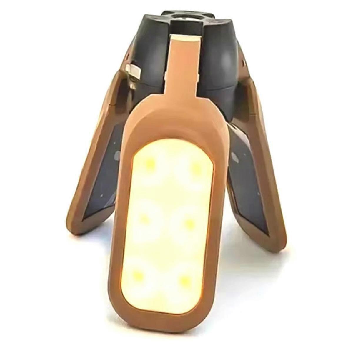 Lampe de camping solaire - rechargeable par USB, haute luminosité, portable pour l’extérieur, les voyages, les urgences, l’éclairage de tente B