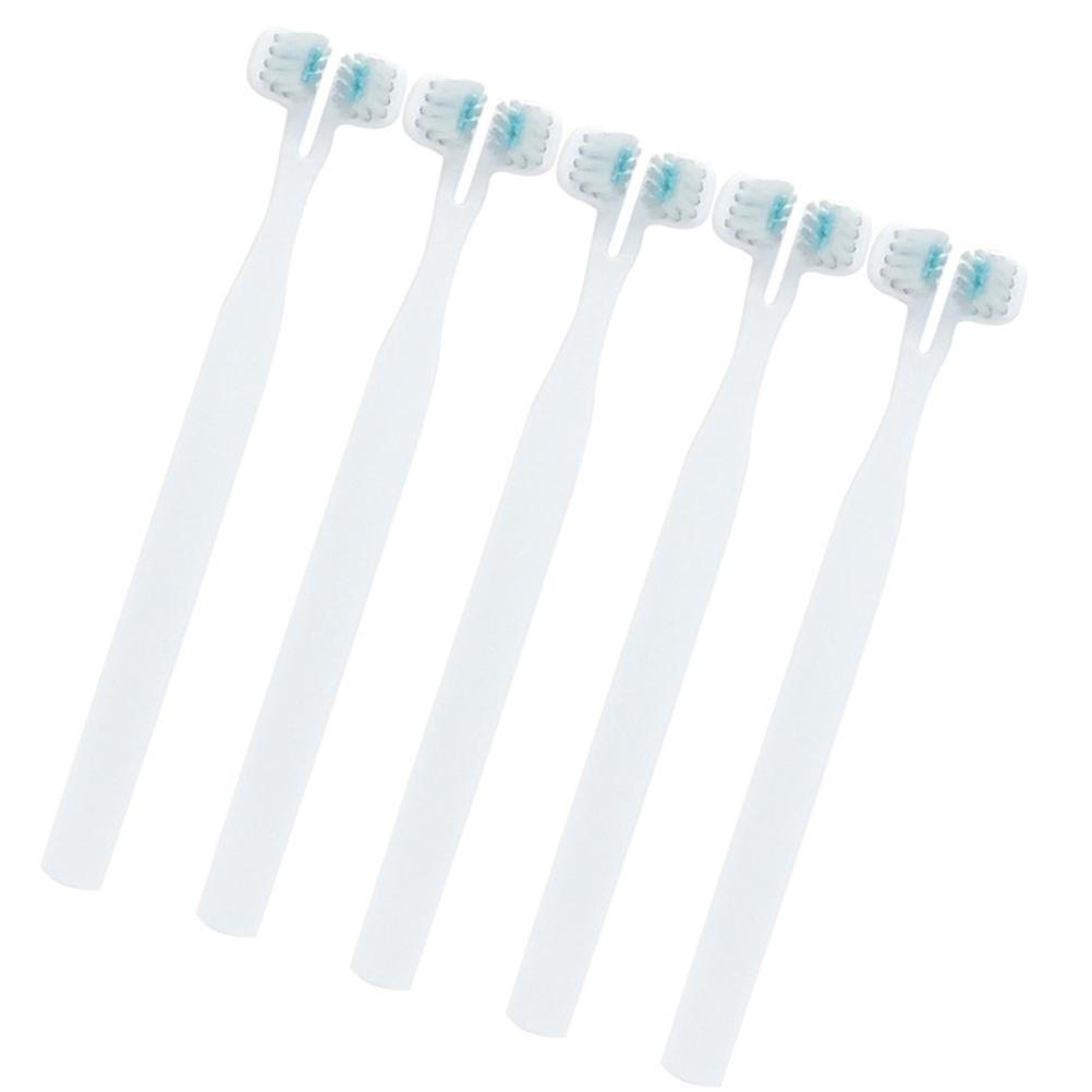Pet Toothbrush Double Head Teeth Cleaning Tool 6Pcs for Cat Oral Care
