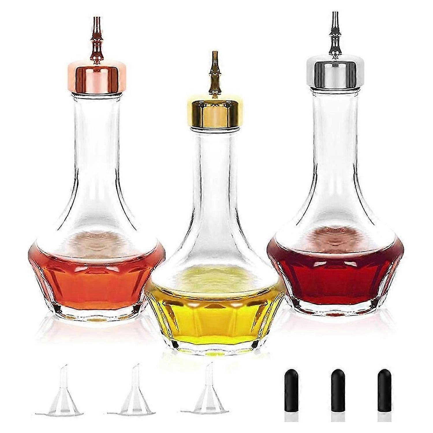 Bitters Bottle Set of 3-1.7oz/50ml Dasher Bottles Top Professional Bar Tool for Making Craft Home Ba